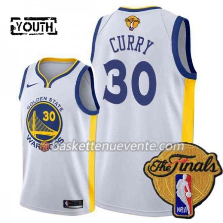 Maillot Basket Golden State Warriors Stephen Curry 30 2018 NBA Finals Nike Blanc Swingman - Enfant